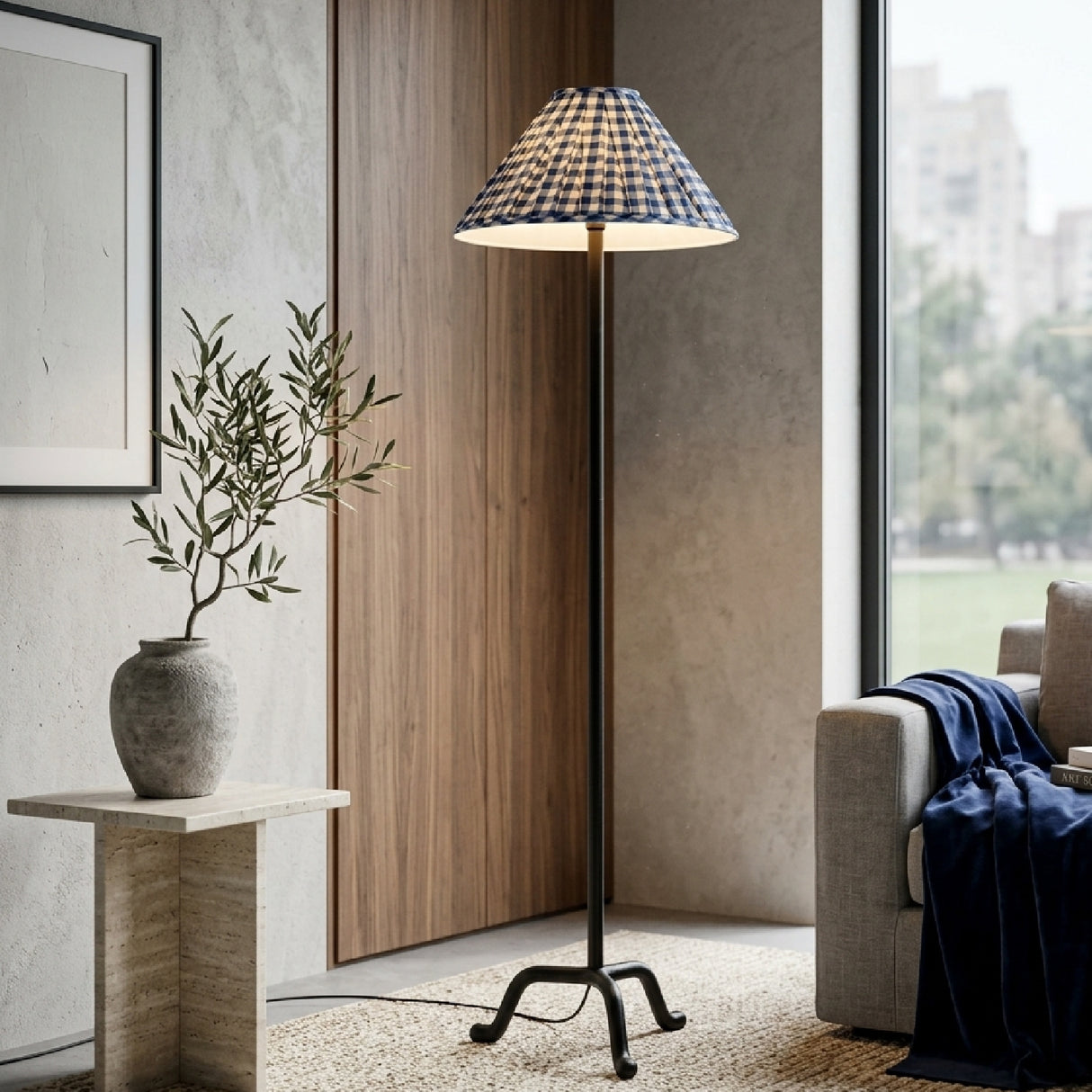   Pleated Linen Accent Floor Lamp | Oroa.com