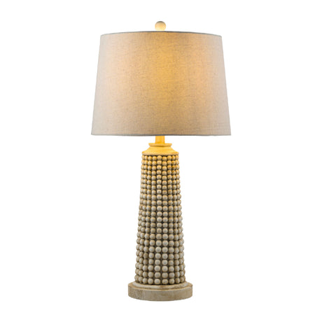   Modern European furniture - Beaded Beige Linen Table Lamp - www.oroa.com | Oroa.com