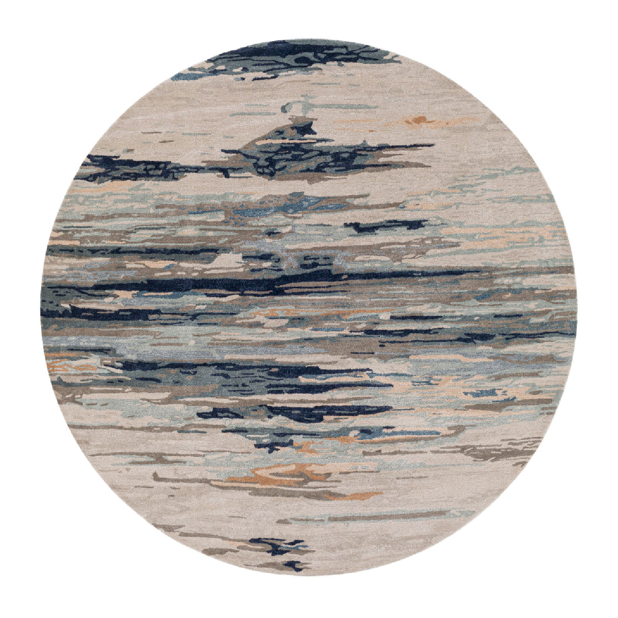   Modern furniture - Multicolored Viscose Wool Round Carpet - www.oroa.com | Oroa.com