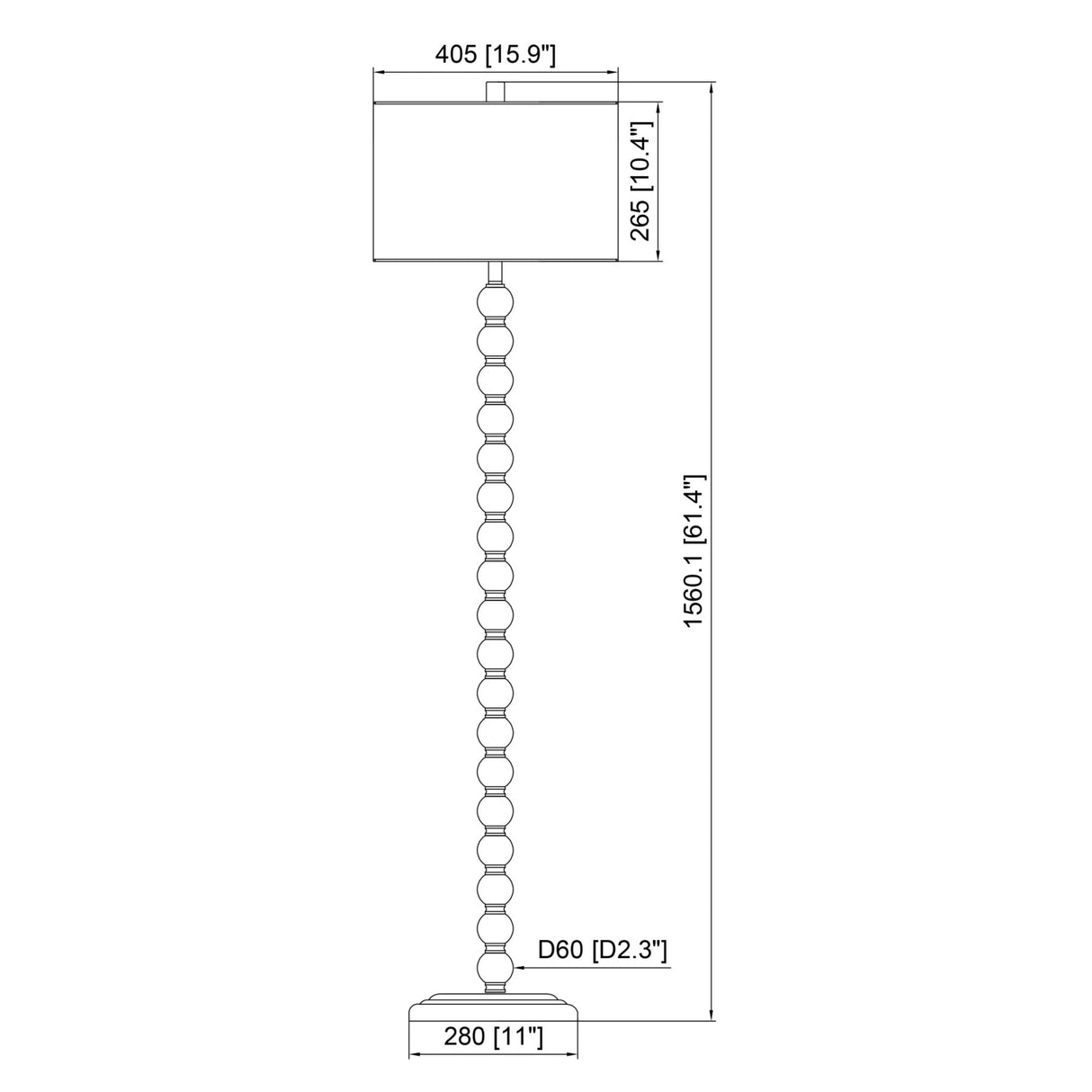   Hand-painted Wood Accent Floor Lamp | Oroa.com