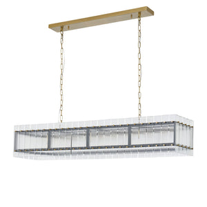   Modern European furniture - Glass Panels 10-Light Chandelier - www.oroa.com | Oroa.com
