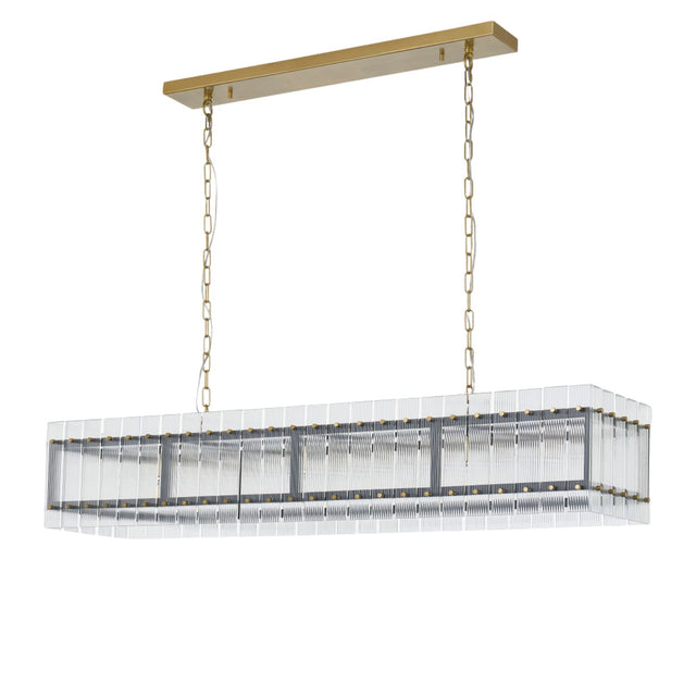 Modern European furniture - Glass Panels 10-Light Chandelier - www.oroa.com