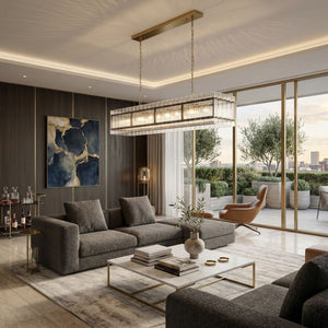   Modern European furniture - Glass Panels 10-Light Chandelier - www.oroa.com | Oroa.com
