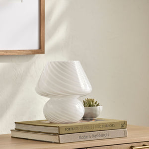   Modern European furniture - Painted White Glass Table Lamp - www.oroa.com | Oroa.com