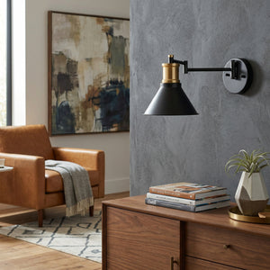   Modern European furniture - Black Metal Conical Wall Lamp - www.oroa.com | Oroa.com