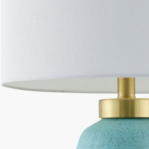   Modern European furniture - Glazed Teal Ceramic Table Lamp - www.oroa.com | Oroa.com