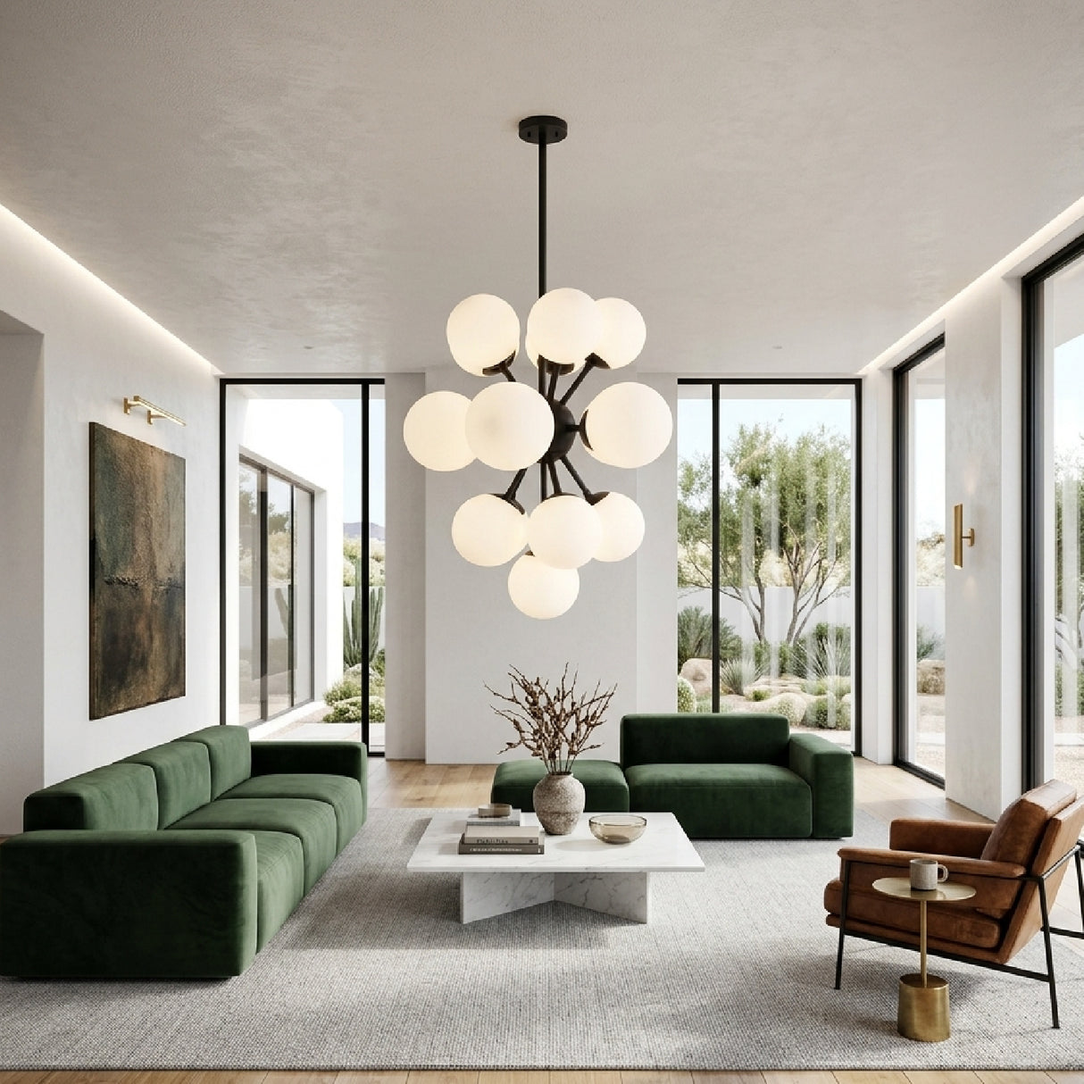   Modern European furniture - Glass Globes 16-Light Chandelier - www.oroa.com | Oroa.com