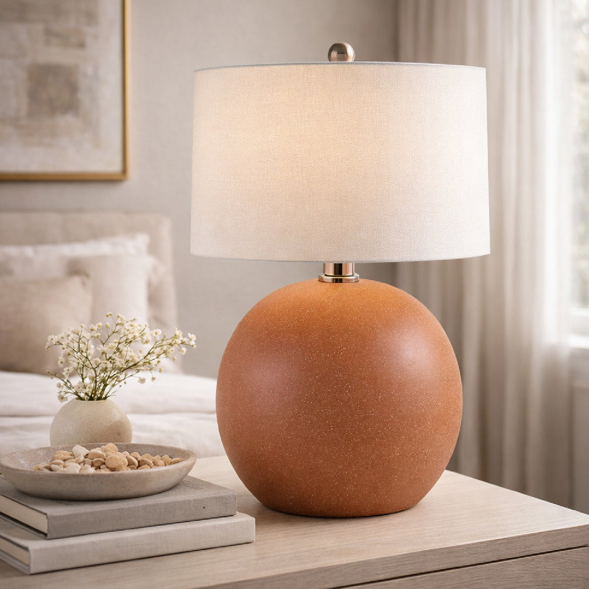   Modern European furniture - Ceramic Sphere Accent Table Lamp - www.oroa.com | Oroa.com