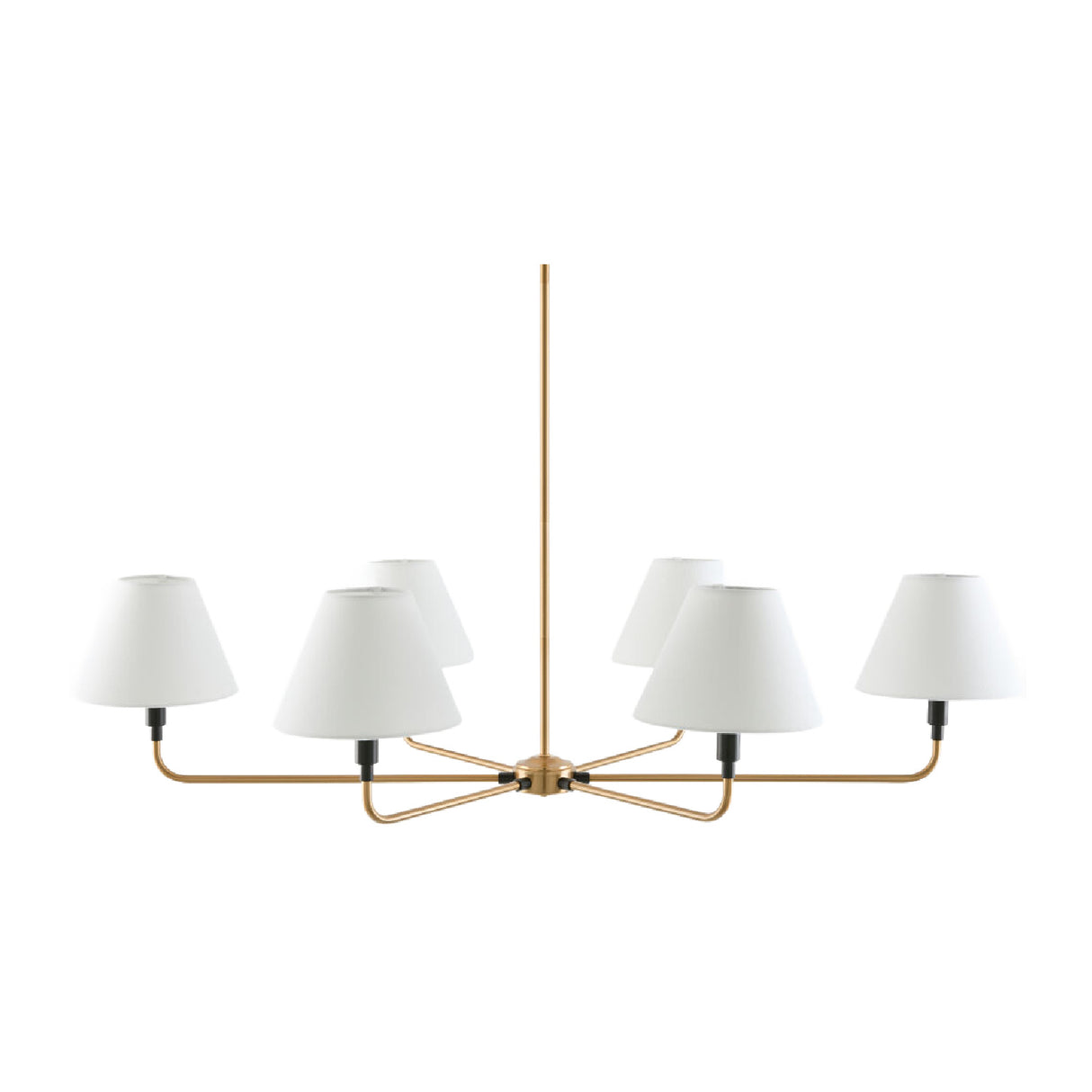   Modern European furniture - 6-Light White Linen Chandelier - www.oroa.com | Oroa.com