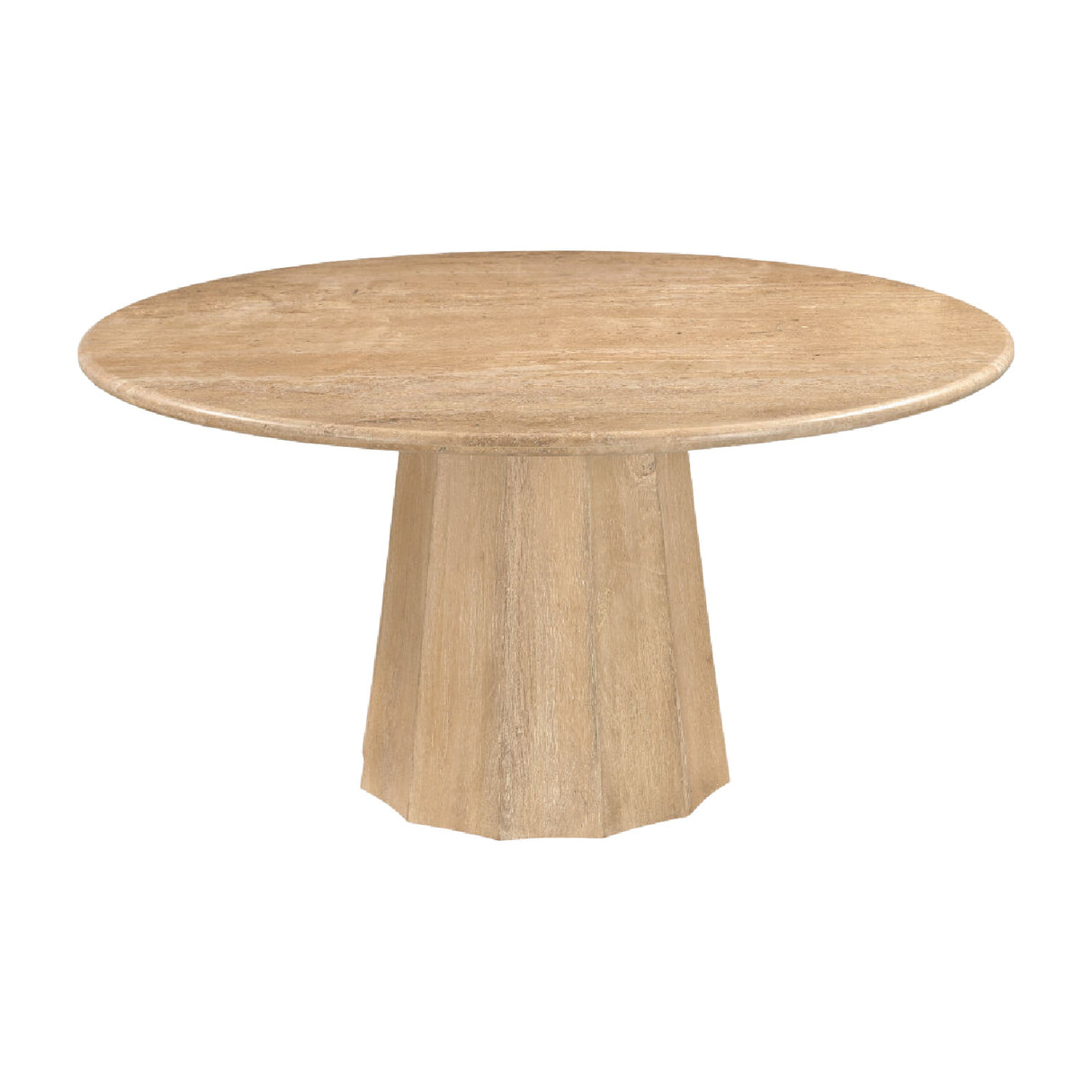   Round Travertine Dining Table | Oroa.com