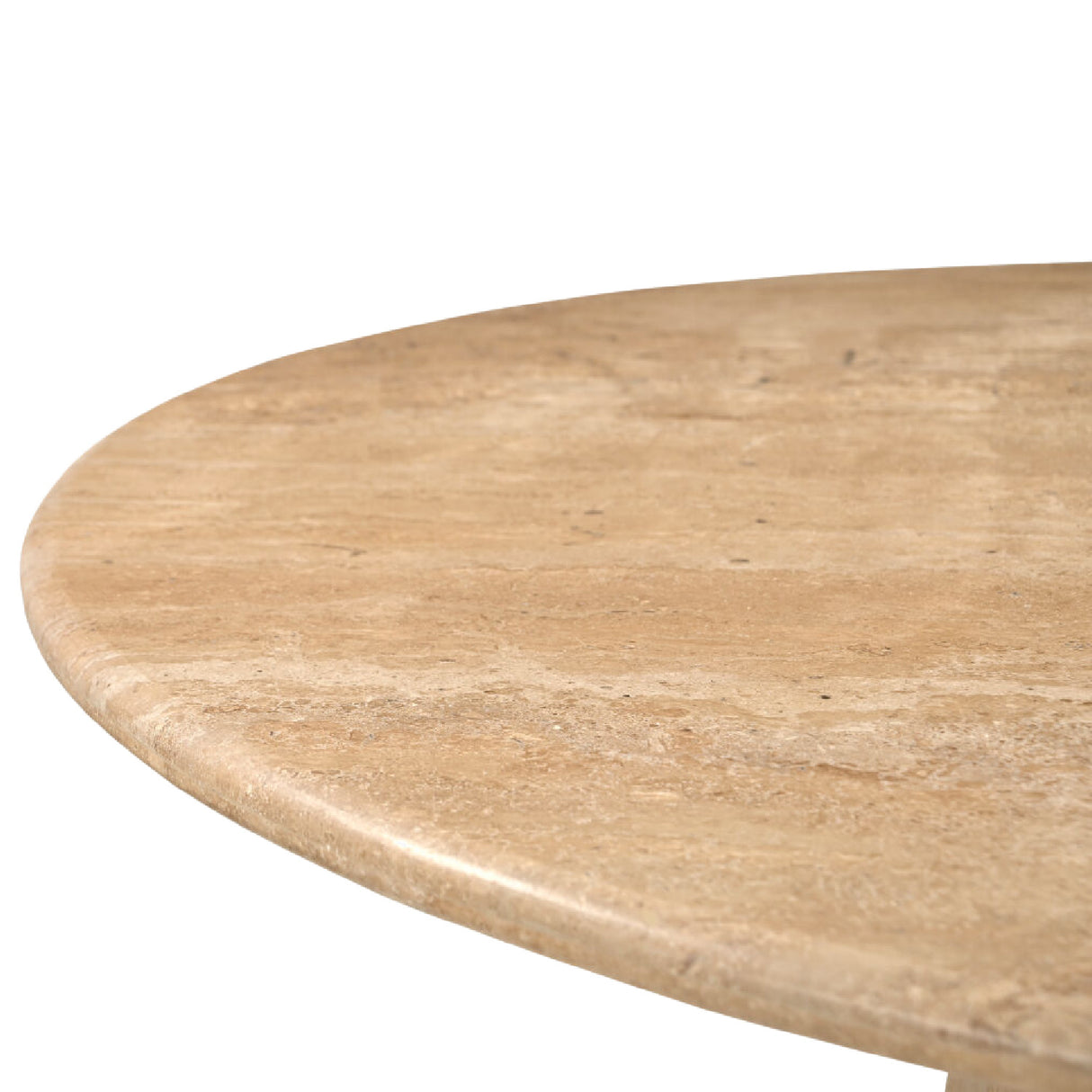   Round Travertine Dining Table | Oroa.com