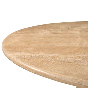   Round Travertine Dining Table | Oroa.com