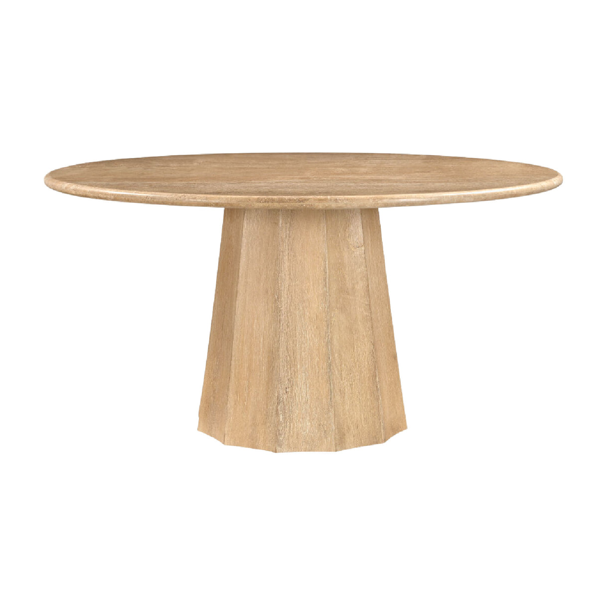   Round Travertine Dining Table | Oroa.com
