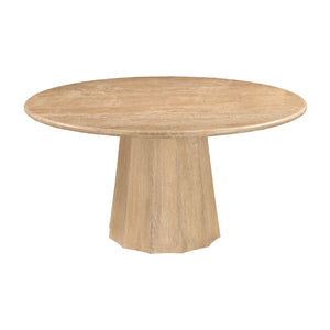   Round Travertine Dining Table | Oroa.com