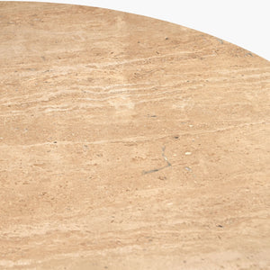   Round Travertine Dining Table | Oroa.com