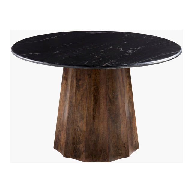 Modern European furniture - Black Marble Round Dining Table - www.oroa.com