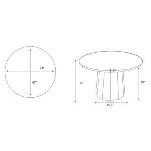   Modern European furniture - Black Marble Round Dining Table - www.oroa.com | Oroa.com