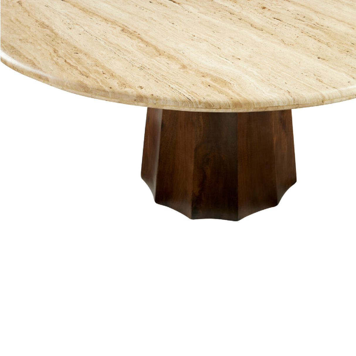   Round Travertine Dining Table | Oroa.com
