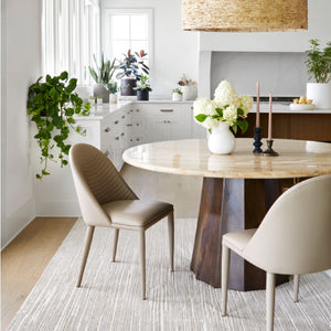   Round Travertine Dining Table | Oroa.com
