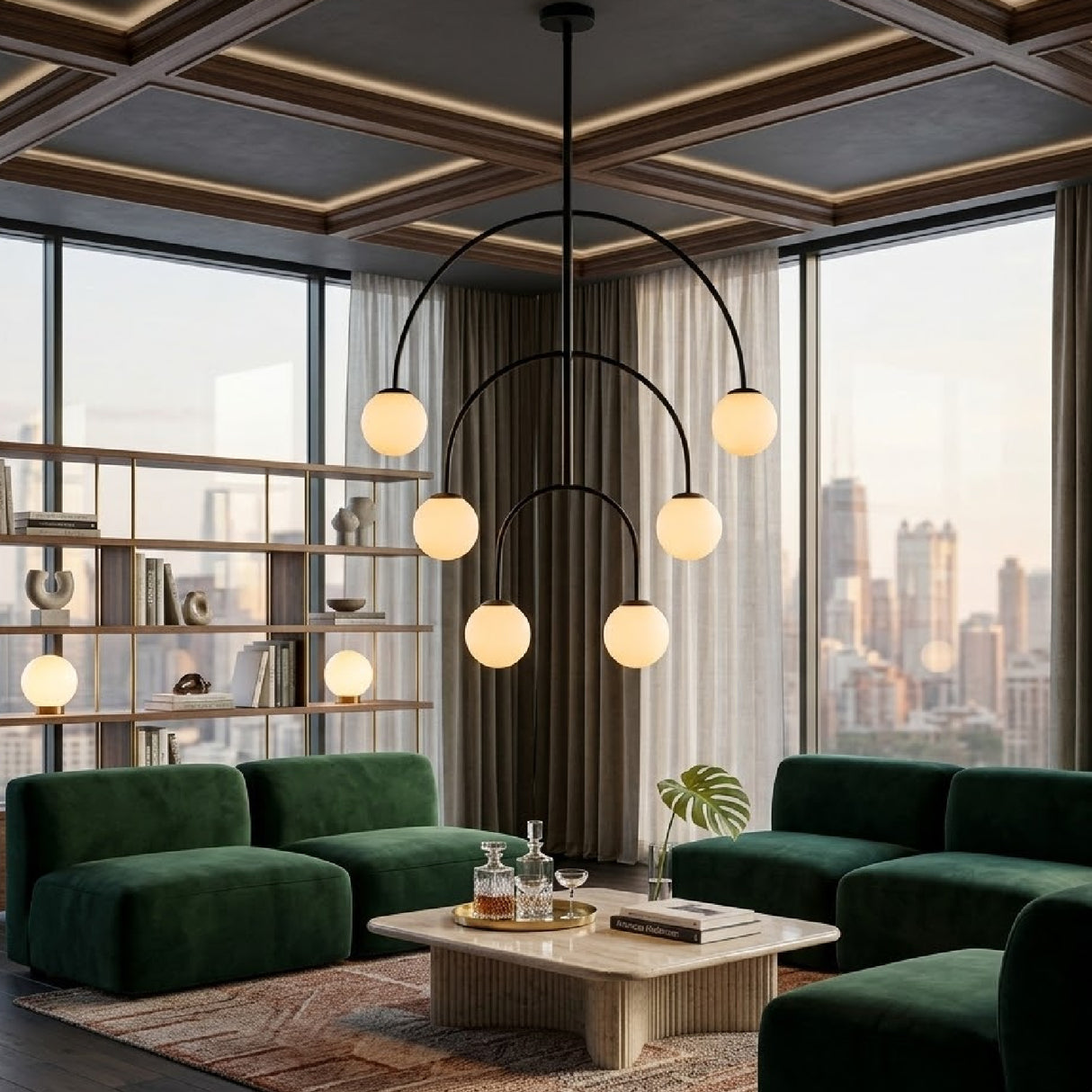   Back Arched 6-Light Chandelier | Oroa.com