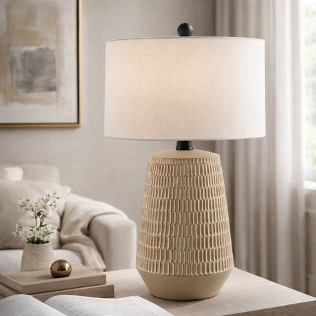   Modern European furniture - Organic-Carved Base Table Lamp - www.oroa.com | Oroa.com