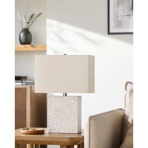   Modern European furniture - Brushed White Concrete Table Lamp - www.oroa.com | Oroa.com