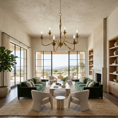   Modern European furniture - Flower-Inspired 6-Light Chandelier - www.oroa.com | Oroa.com