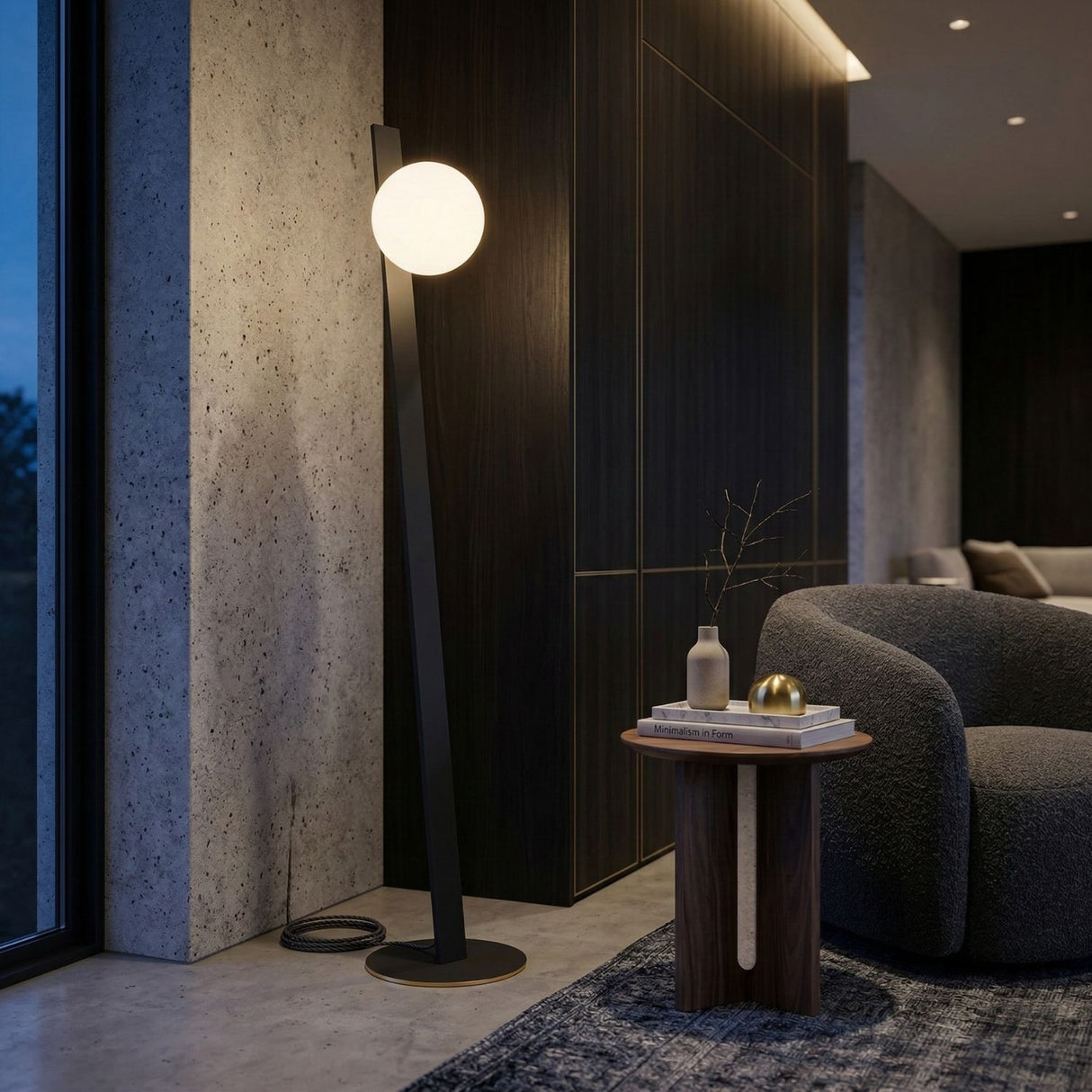   White Glass Modern Floor Lamp | Oroa.com