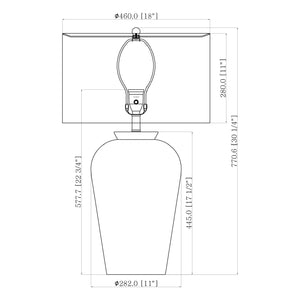   Painted Ceramic Accent Table Lamp | Oroa.com