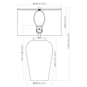   Painted Ceramic Accent Table Lamp | Oroa.com