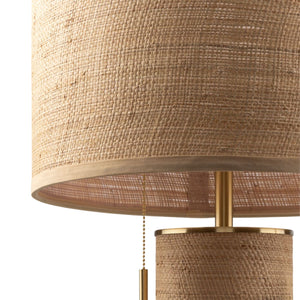   Tan Rattan Accent Table Lamp | Oroa.com
