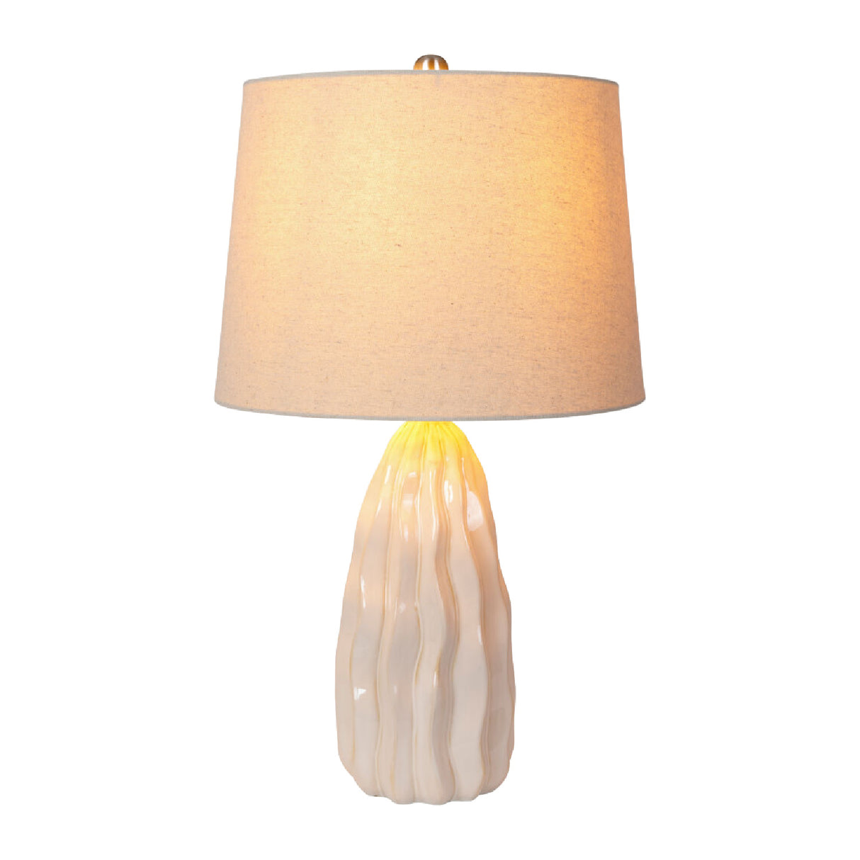   Modern European furniture - Wavy White Ceramic Table Lamp - www.oroa.com | Oroa.com