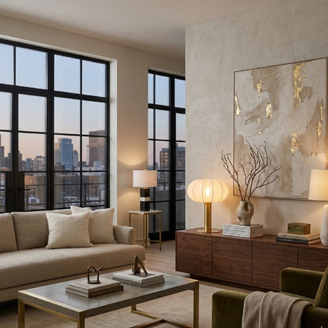   Black & White Marble Table Lamp | Oroa.com