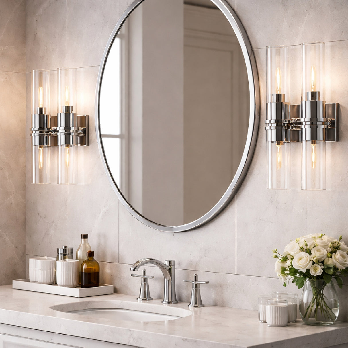   Modern European furniture - Chrome 2-Light Wall Lamp - www.oroa.com | Oroa.com