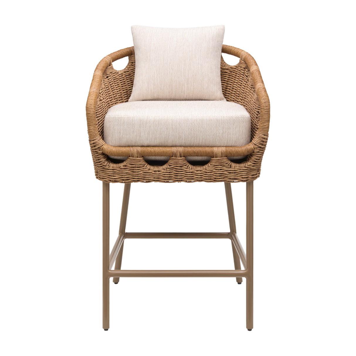   Hand-Woven Wicker Outdoor Bar Stool | Oroa.com