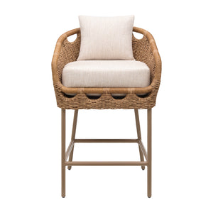   Hand-Woven Wicker Outdoor Bar Stool | Oroa.com