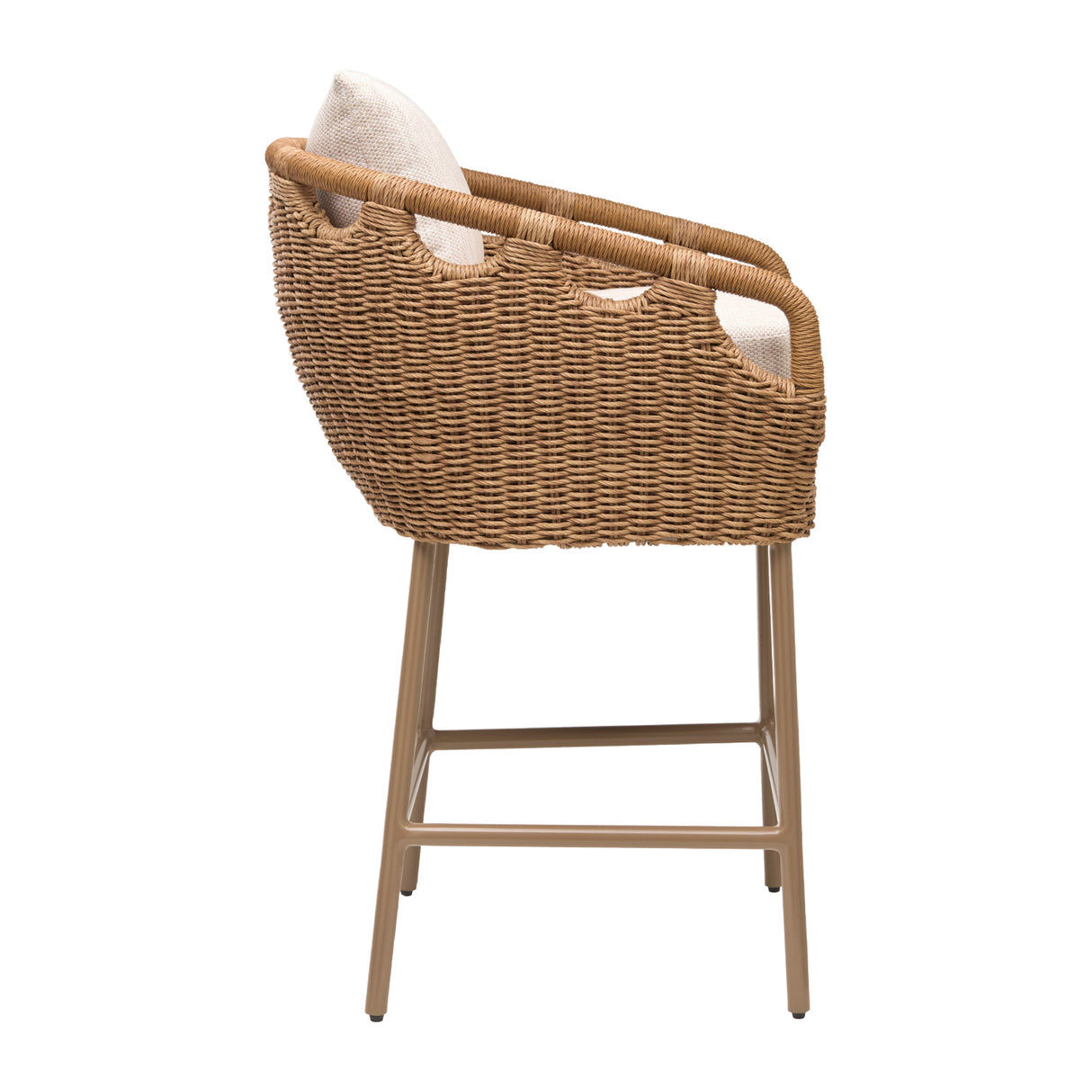   Hand-Woven Wicker Outdoor Bar Stool | Oroa.com