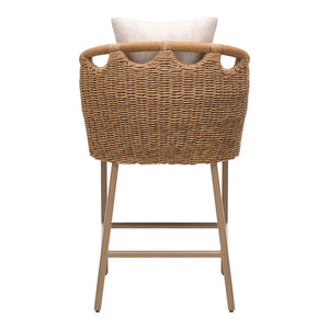   Hand-Woven Wicker Outdoor Bar Stool | Oroa.com