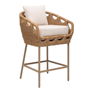   Hand-Woven Wicker Outdoor Bar Stool | Oroa.com