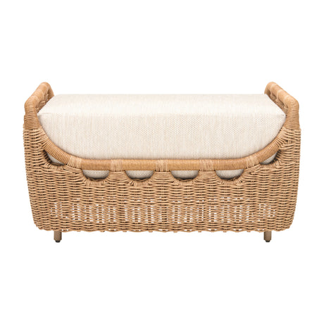   Modern European furniture - Hand-Woven Wicker Outdoor Ottoman - www.oroa.com | Oroa.com