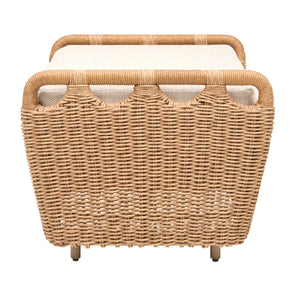   Modern European furniture - Hand-Woven Wicker Outdoor Ottoman - www.oroa.com | Oroa.com