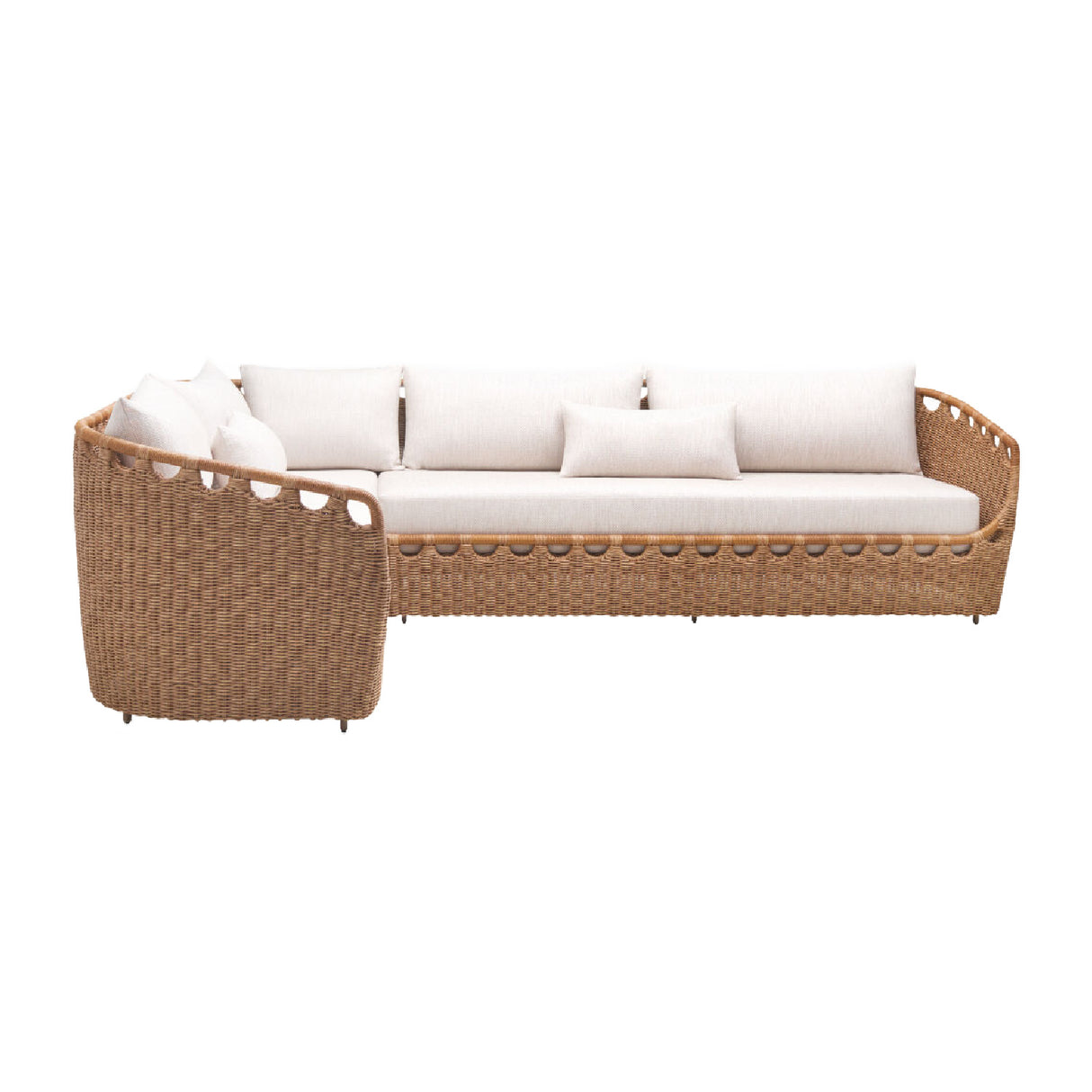   Modern European furniture - Hand-Woven Wicker Outdoor Sectional Sofa - www.oroa.com | Oroa.com