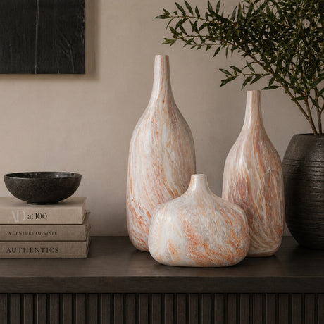   Modern European furniture - Marbled Ceramic Outdoor Vases (3) - www.oroa.com | Oroa.com