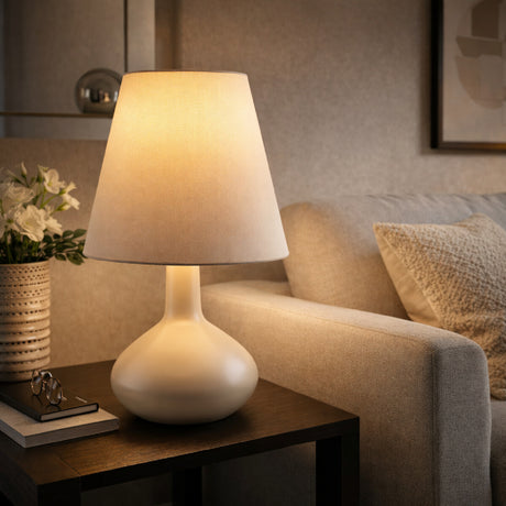   Modern European furniture - Tall Linen Shade Table Lamp - www.oroa.com | Oroa.com