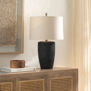   Black Textured Base Table Lamp | Oroa.com