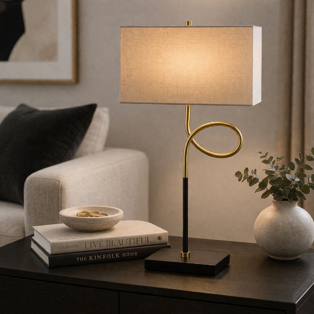   Modern European furniture - Twisted Iron Accent Table Lamp - www.oroa.com | Oroa.com