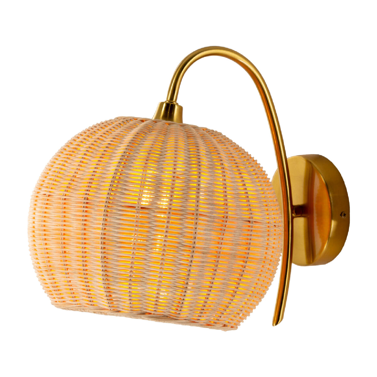   Modern European furniture - Round Rattan Wall Lamp - www.oroa.com | Oroa.com