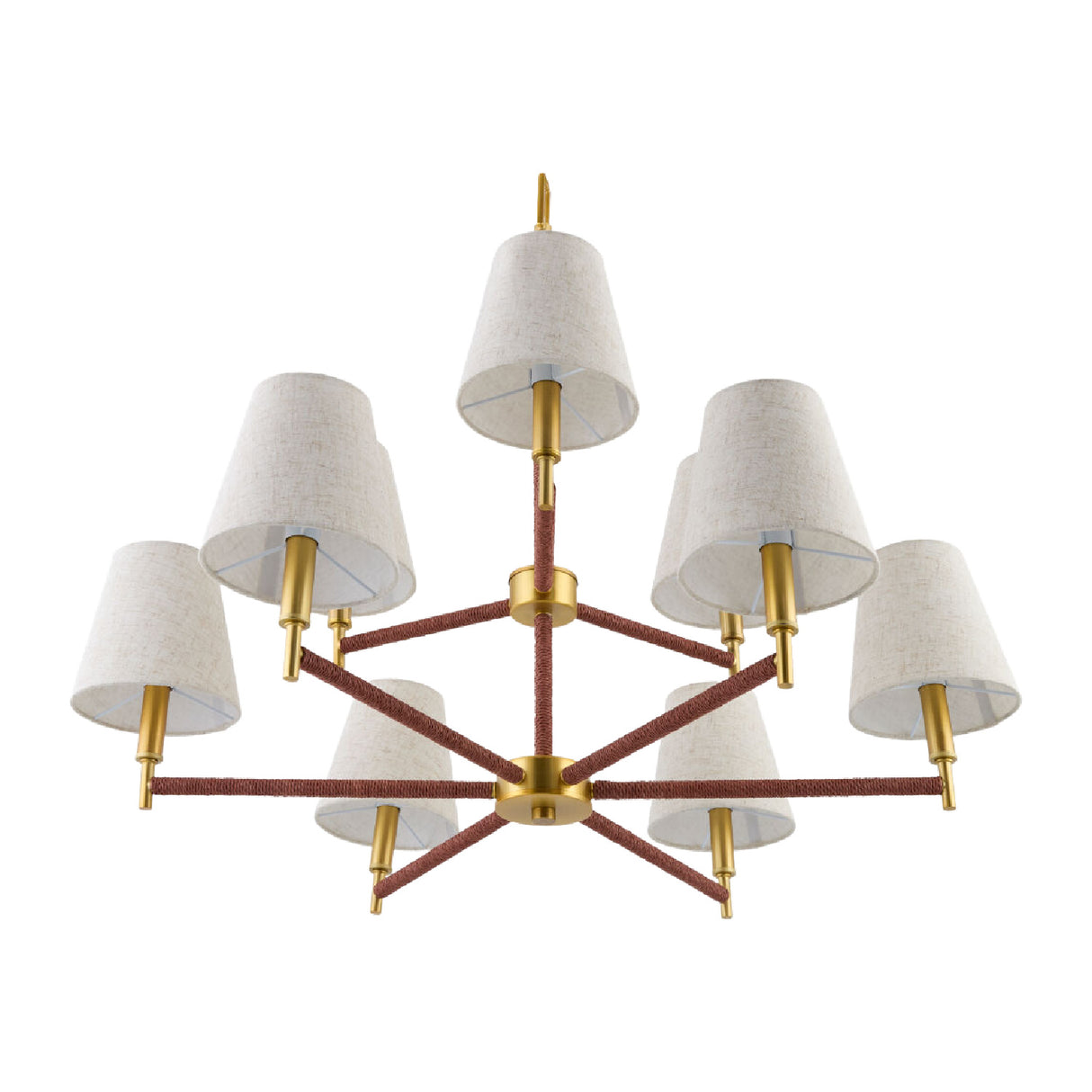   Modern European furniture - Fabric Shade 9-Light Chandelier - www.oroa.com | Oroa.com
