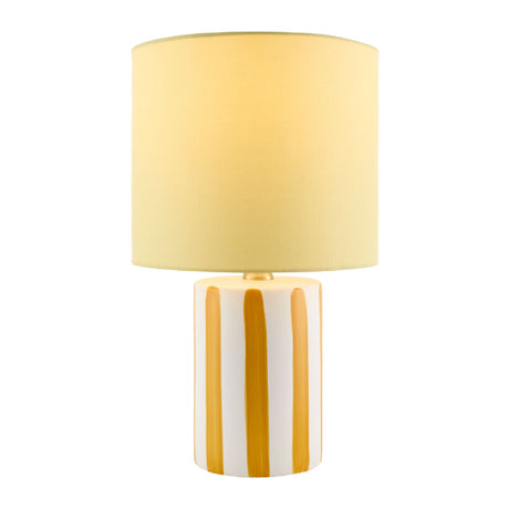   Modern European furniture - Striped Ceramic Linen Table Lamp - www.oroa.com | Oroa.com