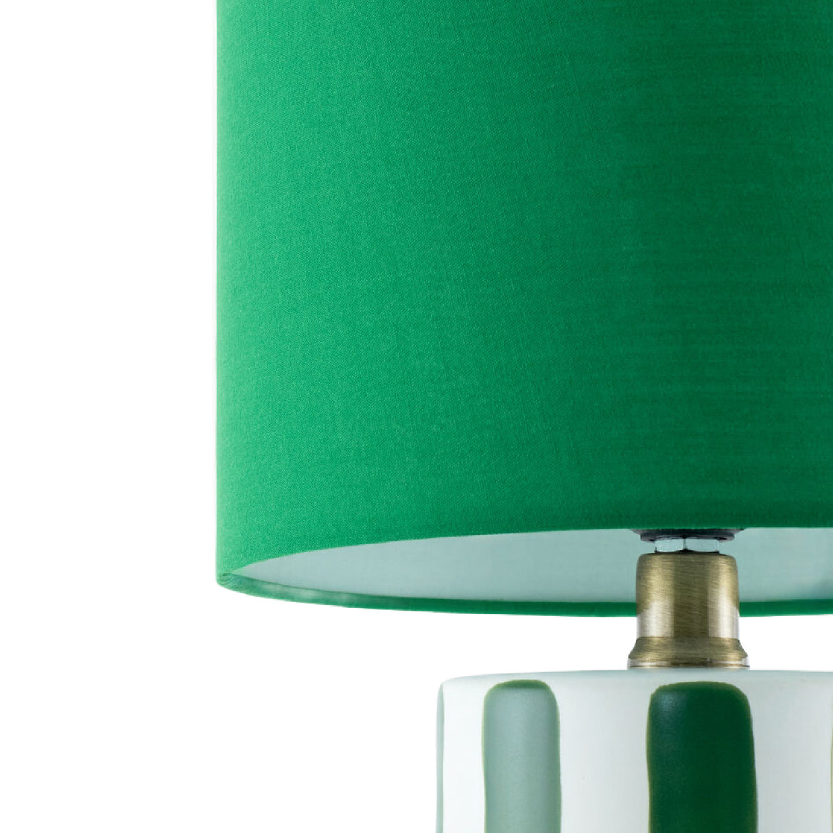   Modern European furniture - Striped Ceramic Linen Table Lamp - www.oroa.com | Oroa.com
